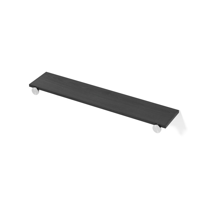 Haliee Oak Solid Wood Floating Shelf, Dark Oak