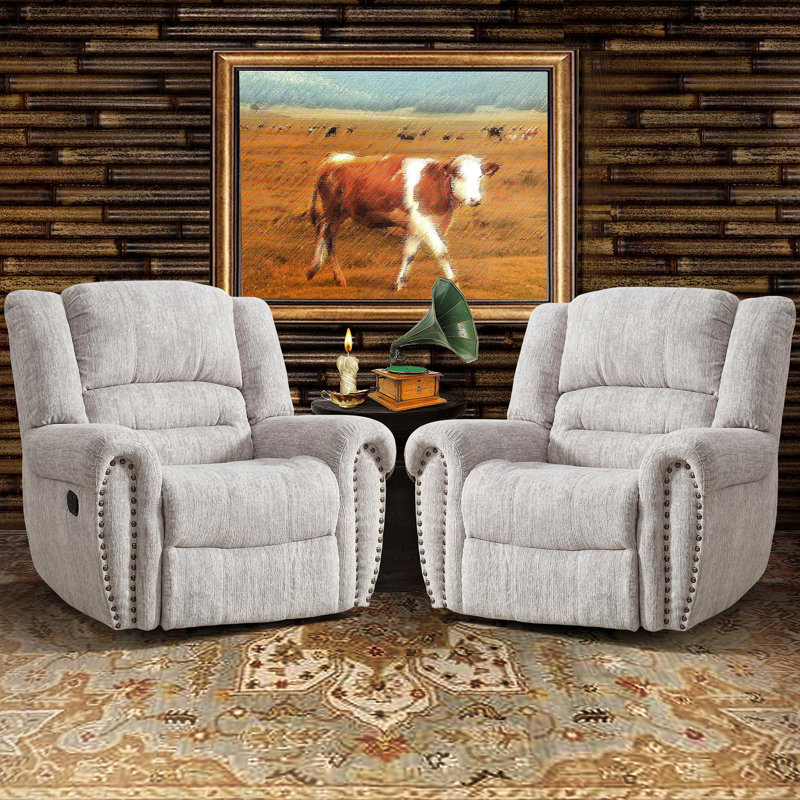 Fauteuil inclinable manuel surdimensionné 40,9 po Chemika, Blanc neige