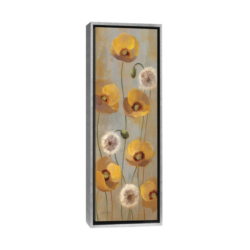 «Spring Poppies II» par Silvia Vassileva, reproduction d'art sur toile, H 72 po x l 24 po x P 1,5 po
