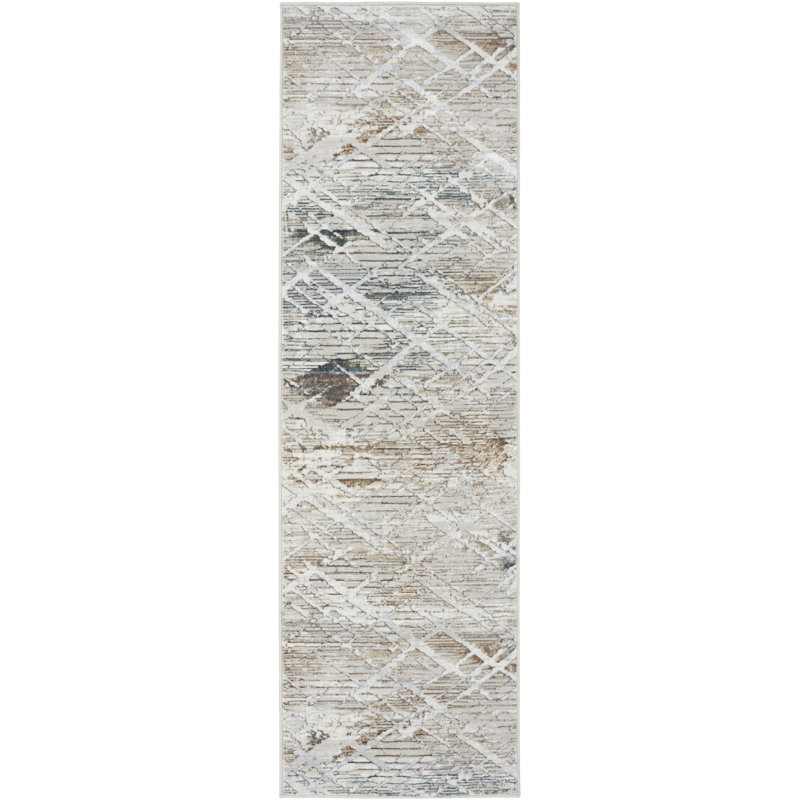 Glitz Chic Performance Grey Rug, Rectangle 2'3" x 7'6"