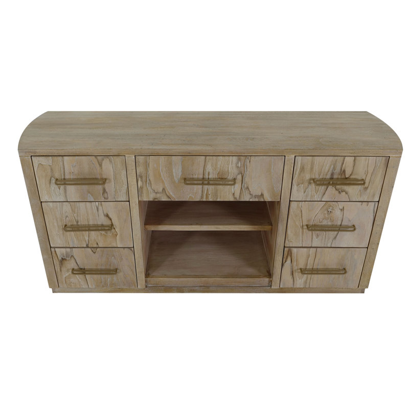 7 Drawer, Console, Beige
