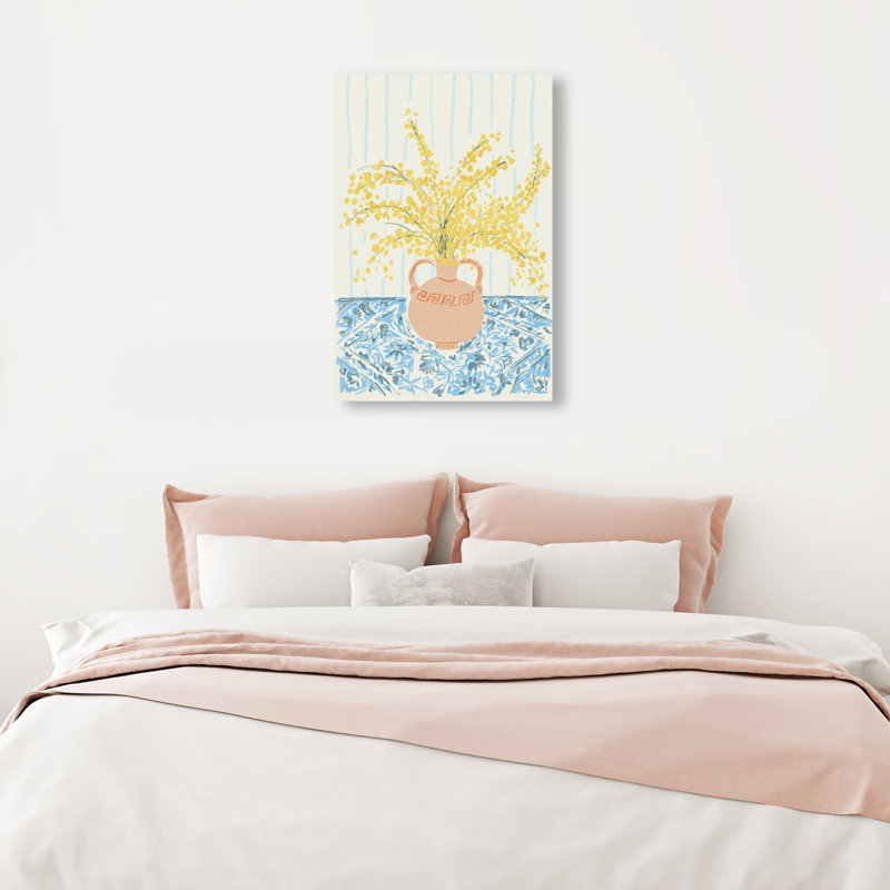 Sunny Flower Vase Print by Oliver Gal, 15"H x 10"W, Gallery Wrapped