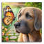  «Dog & Butterfly» par Rey Klimt, art mural en verre acrylique-837757181