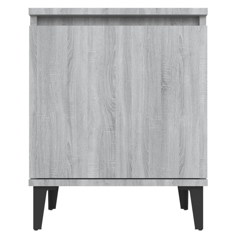 40 cm W Bedside Table, Grey Sonoma, No