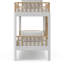 Ensemble de lit superposé simple, commode 6 tiroirs et table de chevet 3 pièces Santos - bleu minuit-103976959