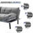Merrium Twin 70.9'' Velvet Convertible Sofa-246791052