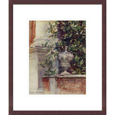 «Terrace at Hill Hall» par John Singer Sargent, impression giclée encadrée