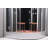 47'' W 82'' H Framed Round Double Slide Shower Enclosure