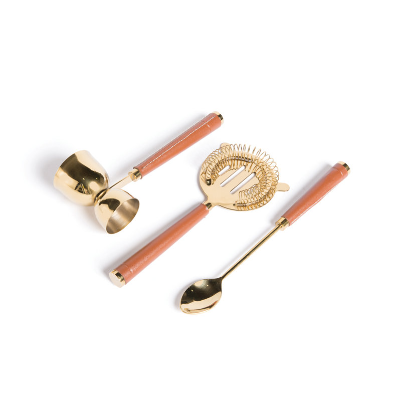 Gold Stainless Steel Bar Tool Set