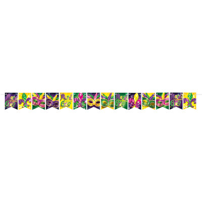 Foil Mardi Gras Streamer - 6" x 7' - Pack of 12