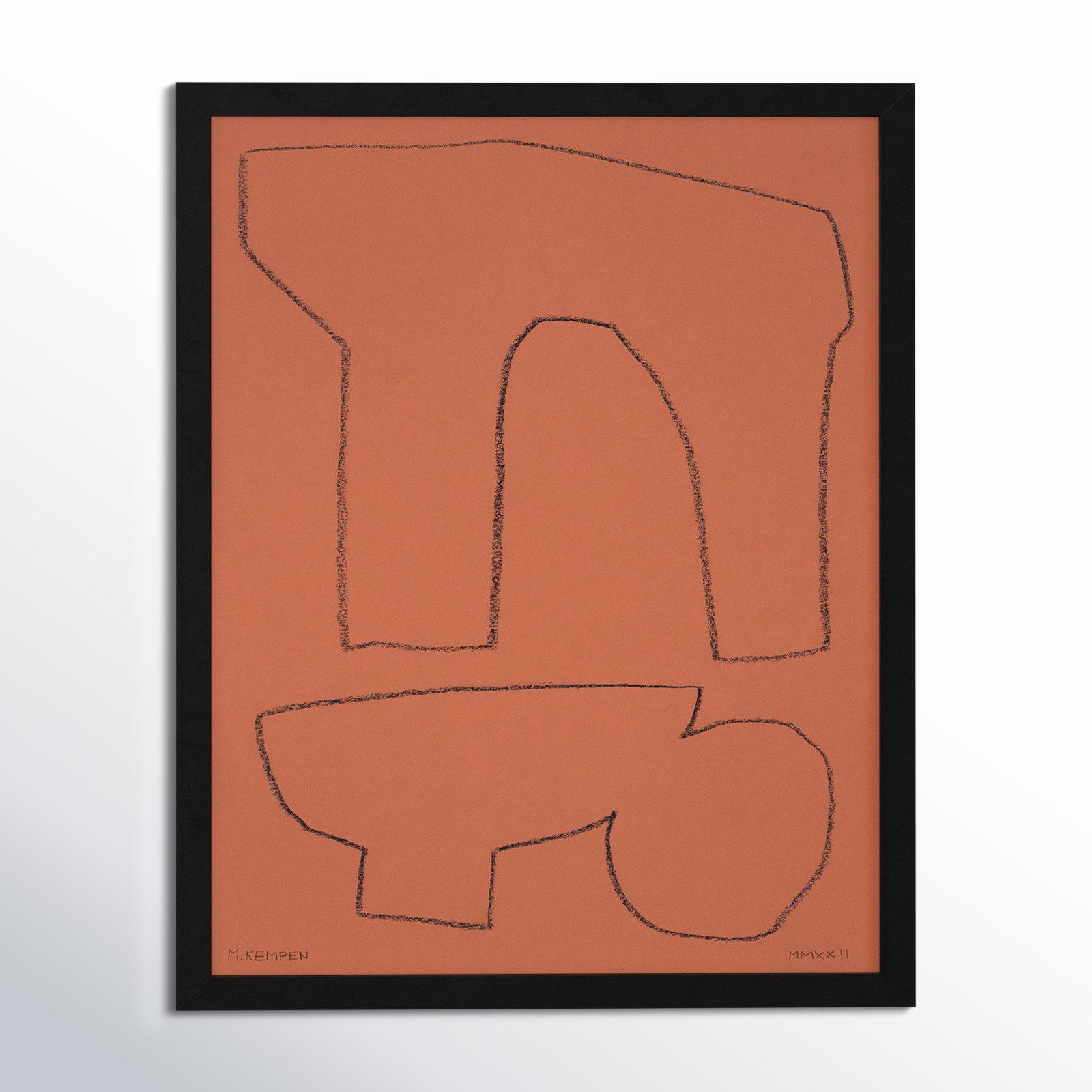 Earth 1 by Michael Kempen, Black Framed, 16" W x 20" H