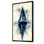 Bleu gris voilier, horizon, encre bleue, voile, décoration murale, impressions encadrées nautiques