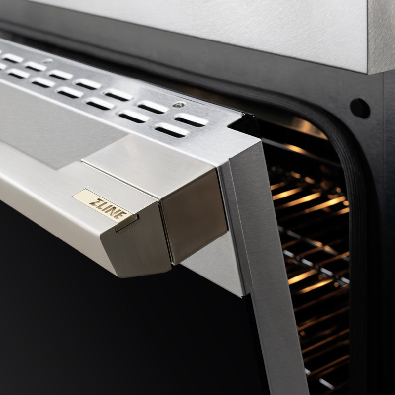 ZLINE Autograph 36 in. Black Stainless Marino Gas Range with 6 DuoPro Burners w/ Bronze Accents, Satin Stainless Steel