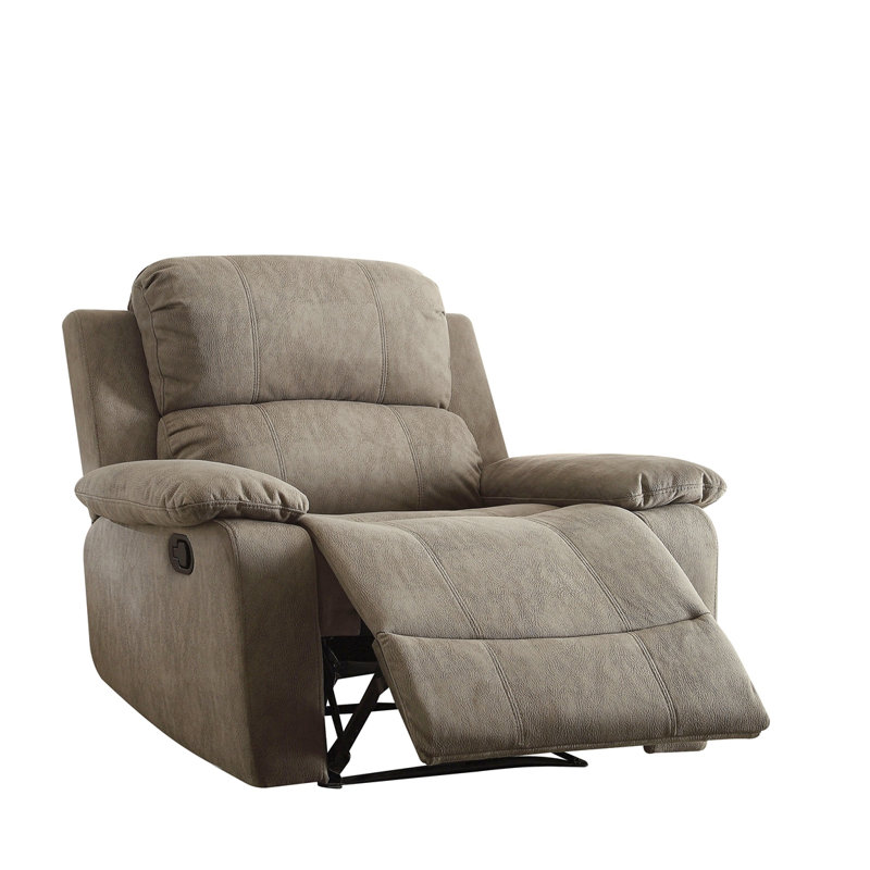 Fauteuil inclinable en microfibre polie, Brun clair