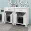 Meuble-lavabo moderne de 48 pouces avec lavabo en céramique, tiroir rabattable, tablettes de porte à double couche-674689483