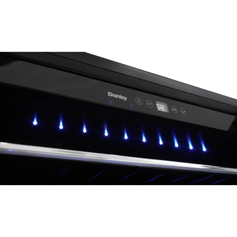 Stainless Steel Built-In 60 Bottle Wine Cooler with LED Lighting