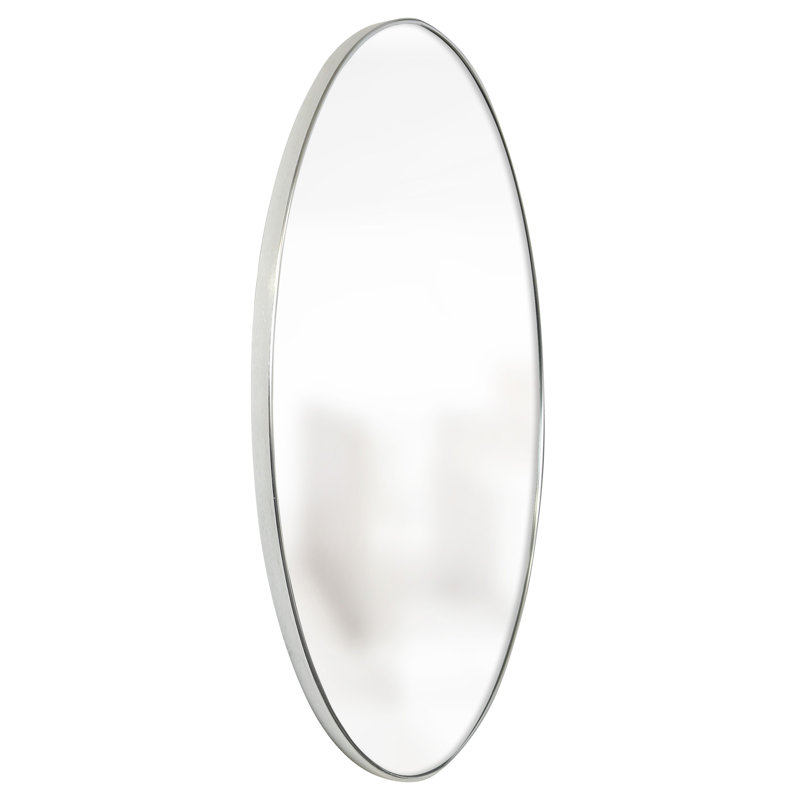 Miroir mural rond 42 po Ridenour, Argent argent