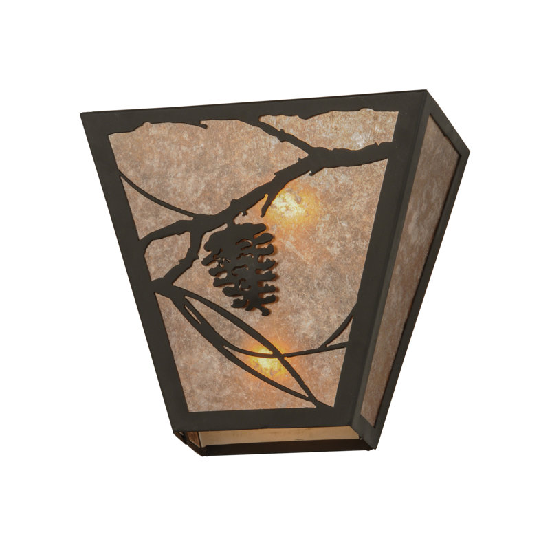2 - Light Flush Mounted Sconce, Mahogany Bronze