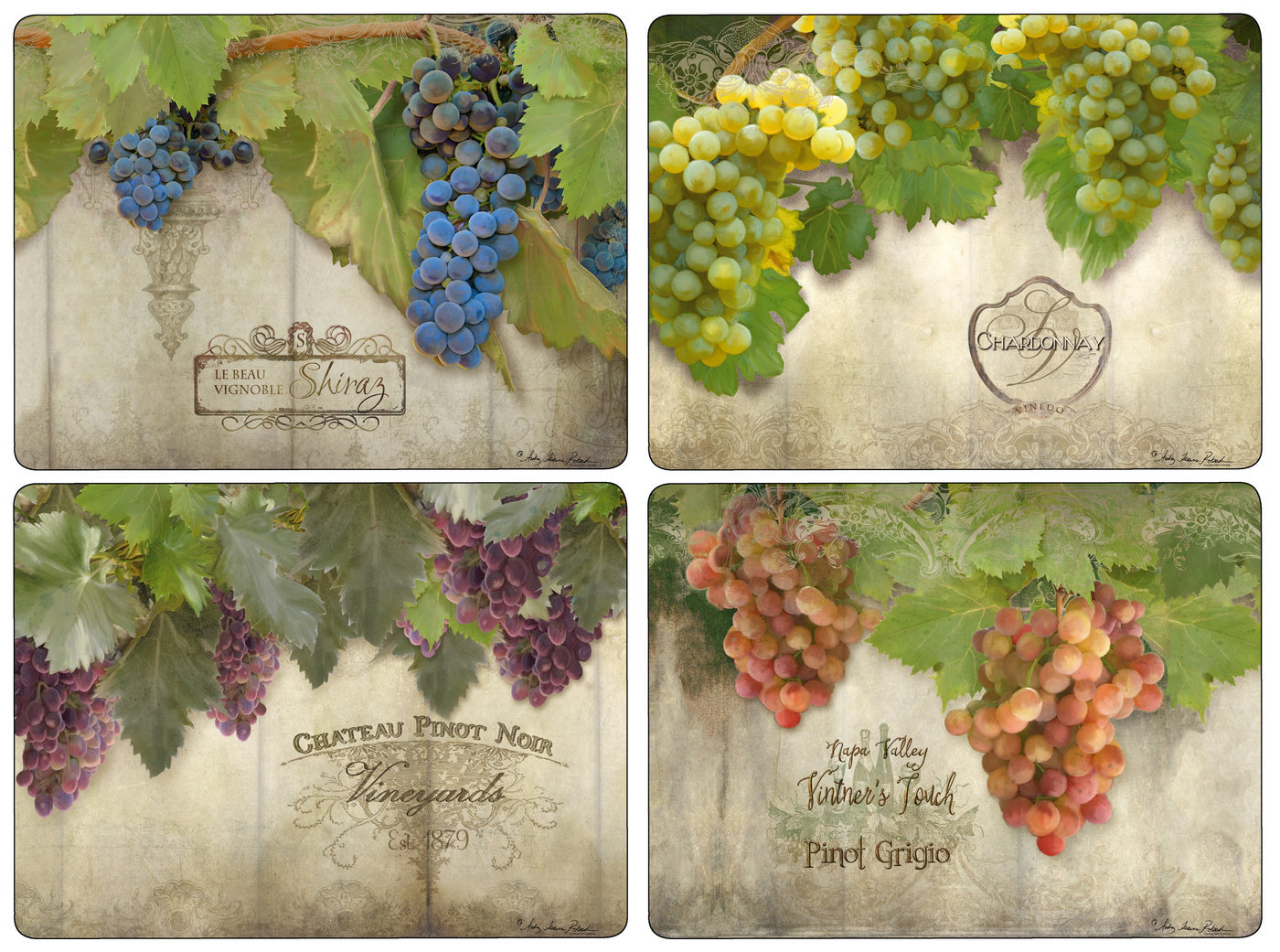 Pimpernel Tuscan Vineyard Placemats S/4 15.7 X 11.7" & Reviews | Wayfair