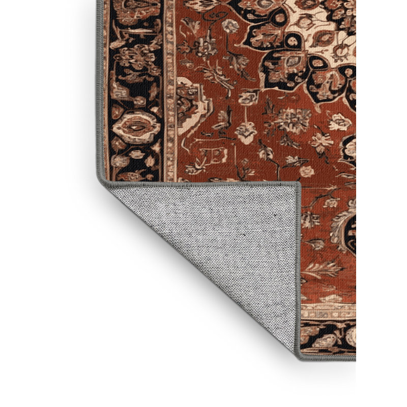 Tapis brun lavable à la machine, Rectangulaire 8 pi x 12 pi