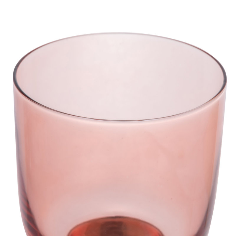 Colorful Hand-Blown Glass 6oz Footed Glassware Set