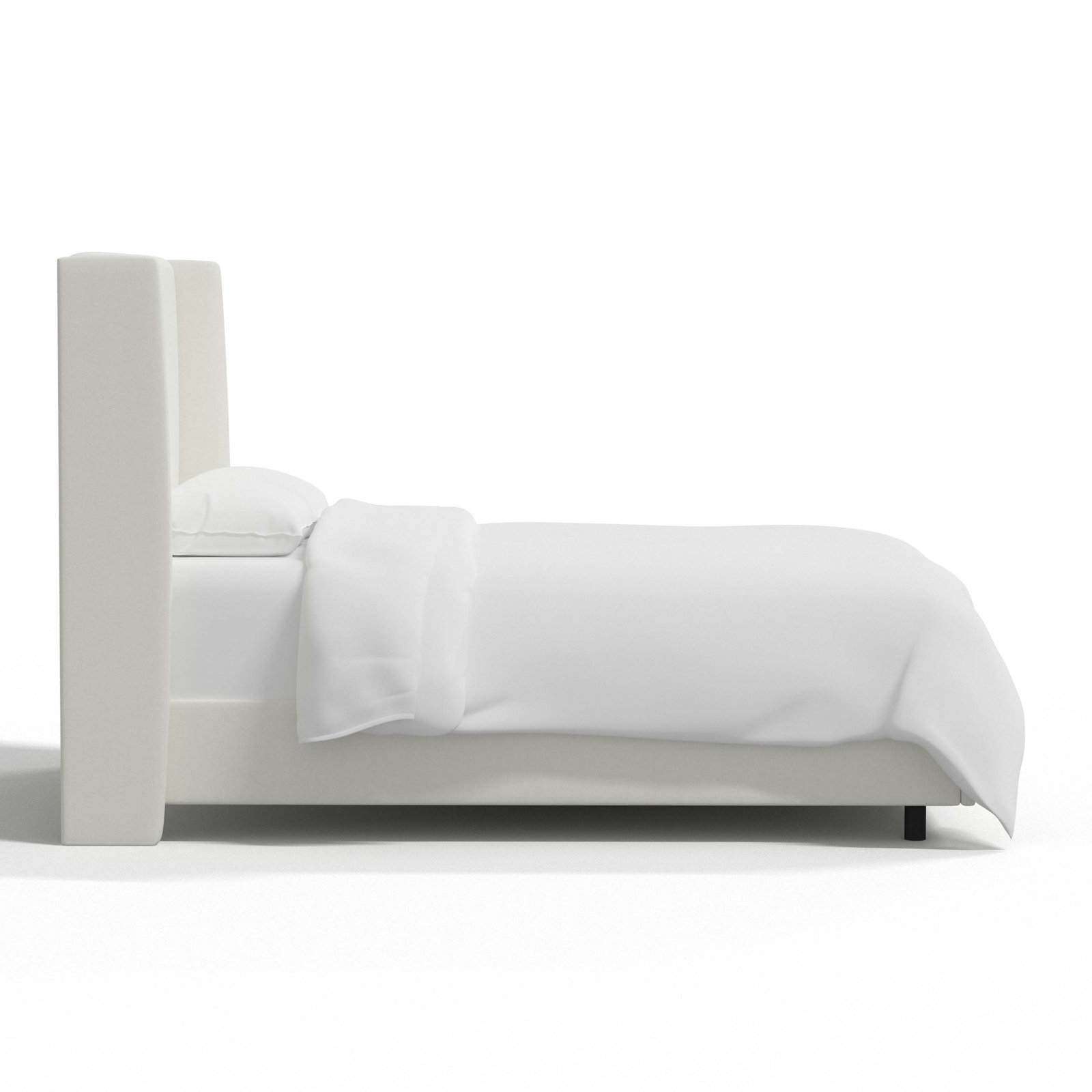 Tilly Upholstered Bed, Zuma White Textured Linen, Full