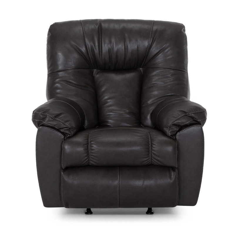 Leather Recliner, Gray