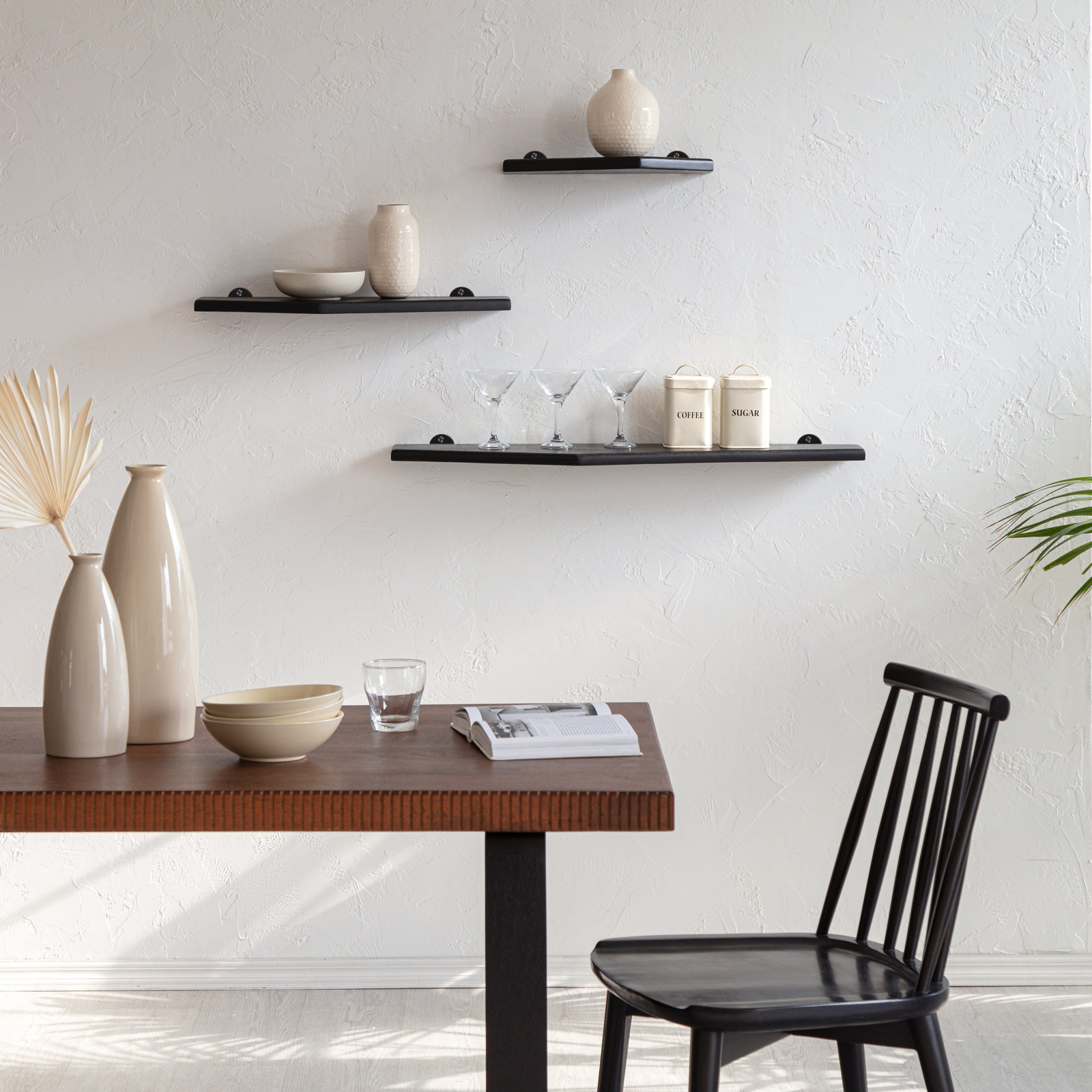 Glennon 36" Floating Shelf, Black