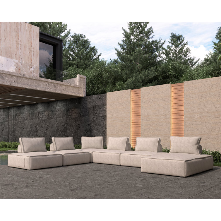 Mirri Outdoor Modular Sofa 07 In Textured Greige