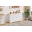 Modern Sideboard with Drawer & Adjustable Shelves, Tip-Over Protection for Kitchen/Living/Bedroom Storage-124830065