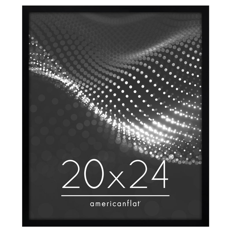 Americanflat Picture Frame - Thin Border Poster Frame with Plexiglass for Wall Display, Black, 27" x 40"