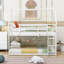 Lit simple superposé simple au-dessus de simple, lit maison avec échelle (lit)-1293018825