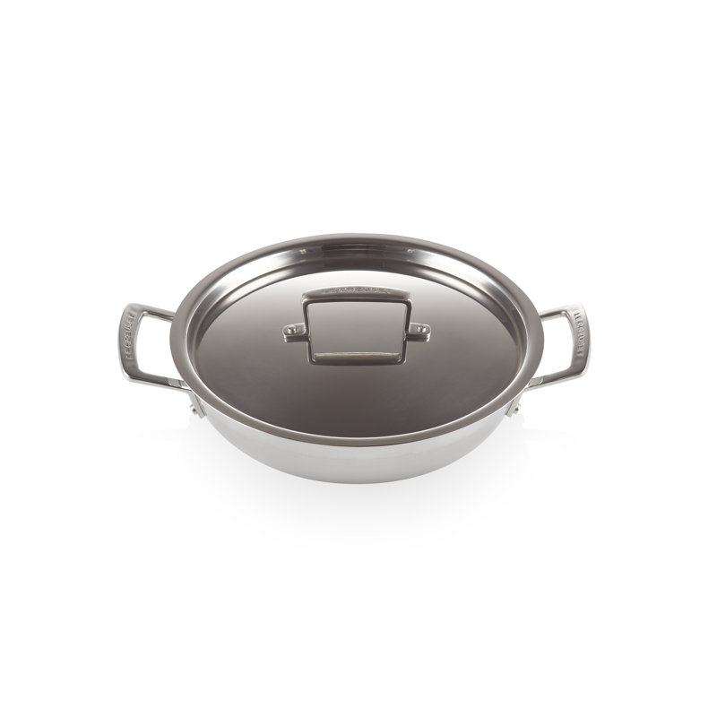 Le Creuset 3-Ply Stainless Steel Shallow Casserole, 24cm/2.3L