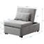 Lit pliant gris - multifonctionnel pour toutes les occasions. Gain de place et utilisateur. Sert de table à thé, de chaise longue et de lit simple. Ergonomique, stable et fiable. Velours. Limite de poids de 264 lb. 40,48 po de profondeur-1781349238