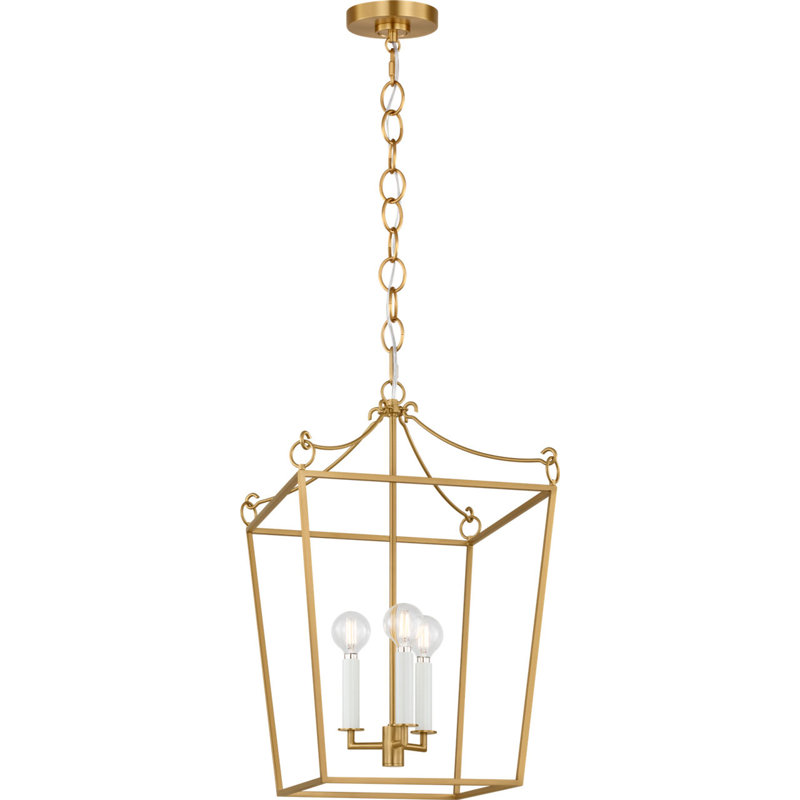 Carlyle Lantern, Burnished Brass, 87" H x 13.75" W  x 13.75" D, 3