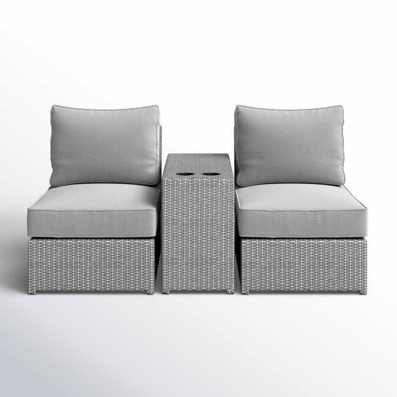 Ensemble de conversation pour 2 personnes avec coussins Athelene