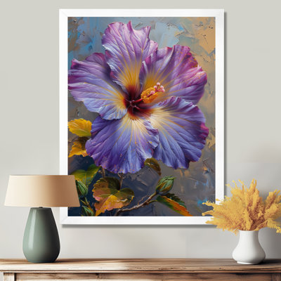 Purple Yellow Regal Beauty Hibiscus - Hibiscus Wall Art Print