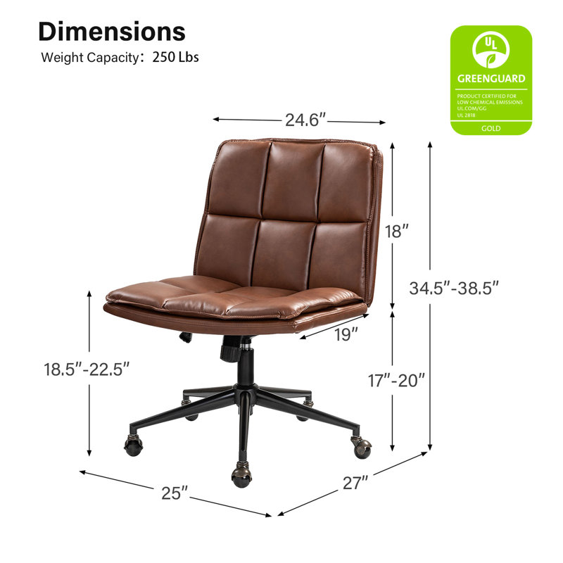 Chaise de bureau Cambrynn, Brun