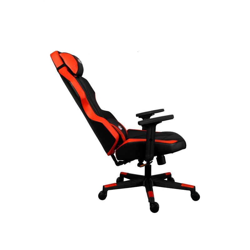 Fauteuil de jeu inclinable et ergonomique en cuir East Red Home Kilic