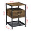 Conestoga 40cm W Steel Bedside Table