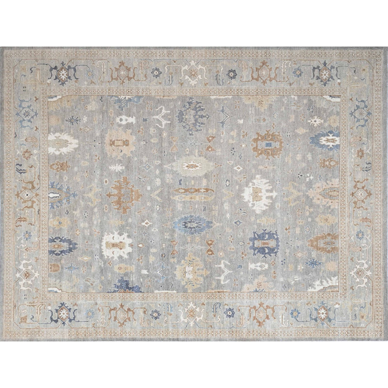 Oushak Hand Knotted Wool Oriental Area Rug