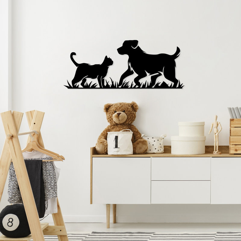 Stylish Decorative Metal Wall Accessory, Black Finish, 10.6 x 27.6 inches | 100% Metal Construction, Thickness: 0.06 inches | Lightweight at 2.1 lbs | Perfect for Home Décor & Modern Interiors