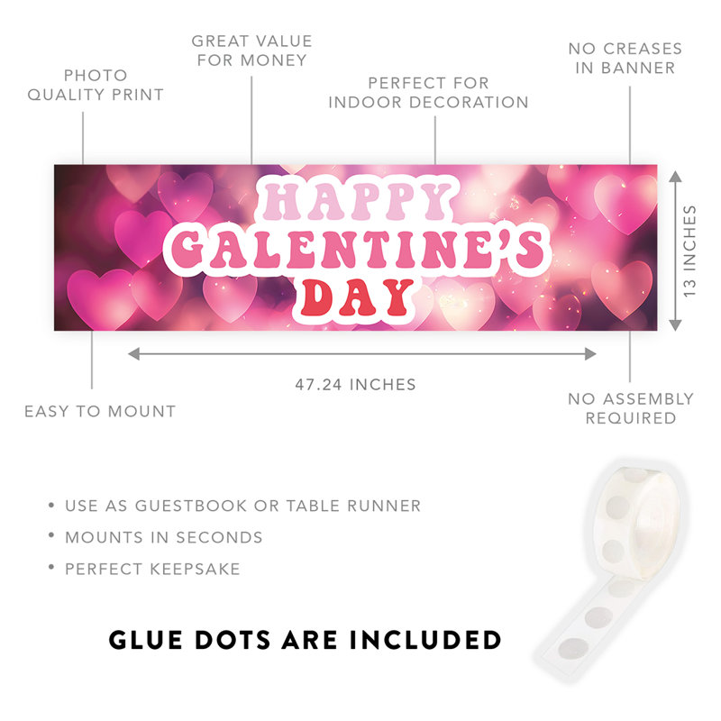 Bannières / enseignes de la Saint-Valentin