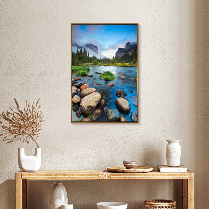 Merced Riverside, Floating Frame Gold, 21 po x 31 po