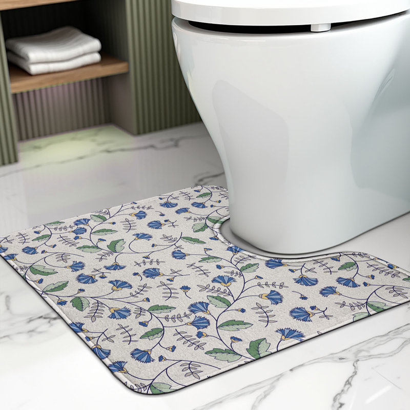 Multicolore tapis de salle de bain floral U