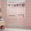 Porte de douche moderne sans cadre avec sécurité avancée et installation polyvalente-112100352
