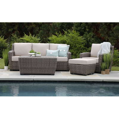 Linden 4-Piece Resin Wicker Patio Deep Seating Set with Sunbrella Cast Ash Cushions -  Canopy Home and Garden, DPS1500LIN