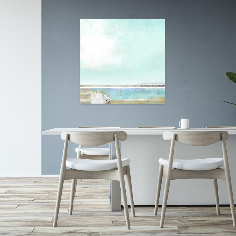 Cape Cod Sky, art contemporain de plage abstrait, H 32 po x l 32 po