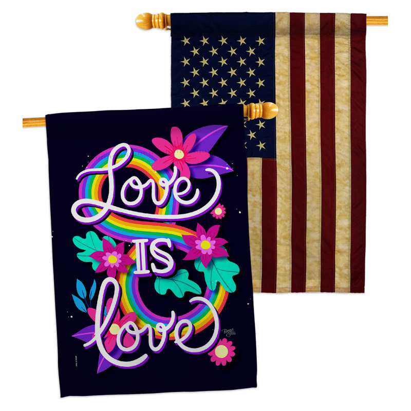 Drapeau de maison en polyester à 2 côtés 40 x 28 po