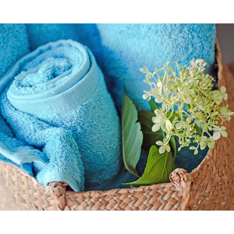 Midweight Hand Towel, Aqua